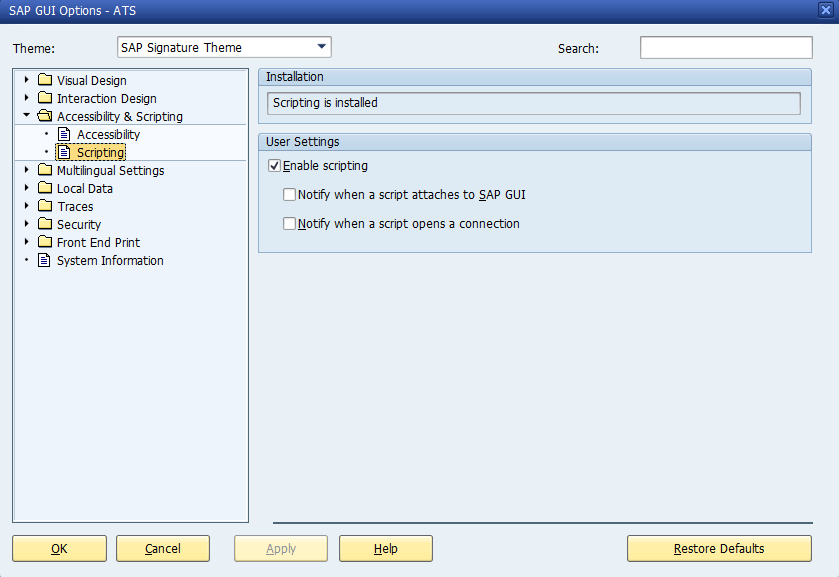 Sap Konfigurasyon Ayarı